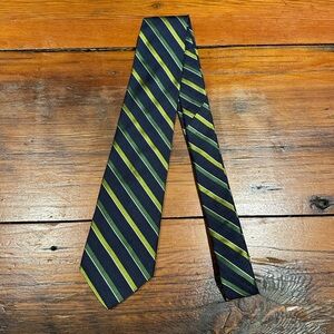Brooks Brothers Silk Tie, Navy & Greens, Men's One-Size